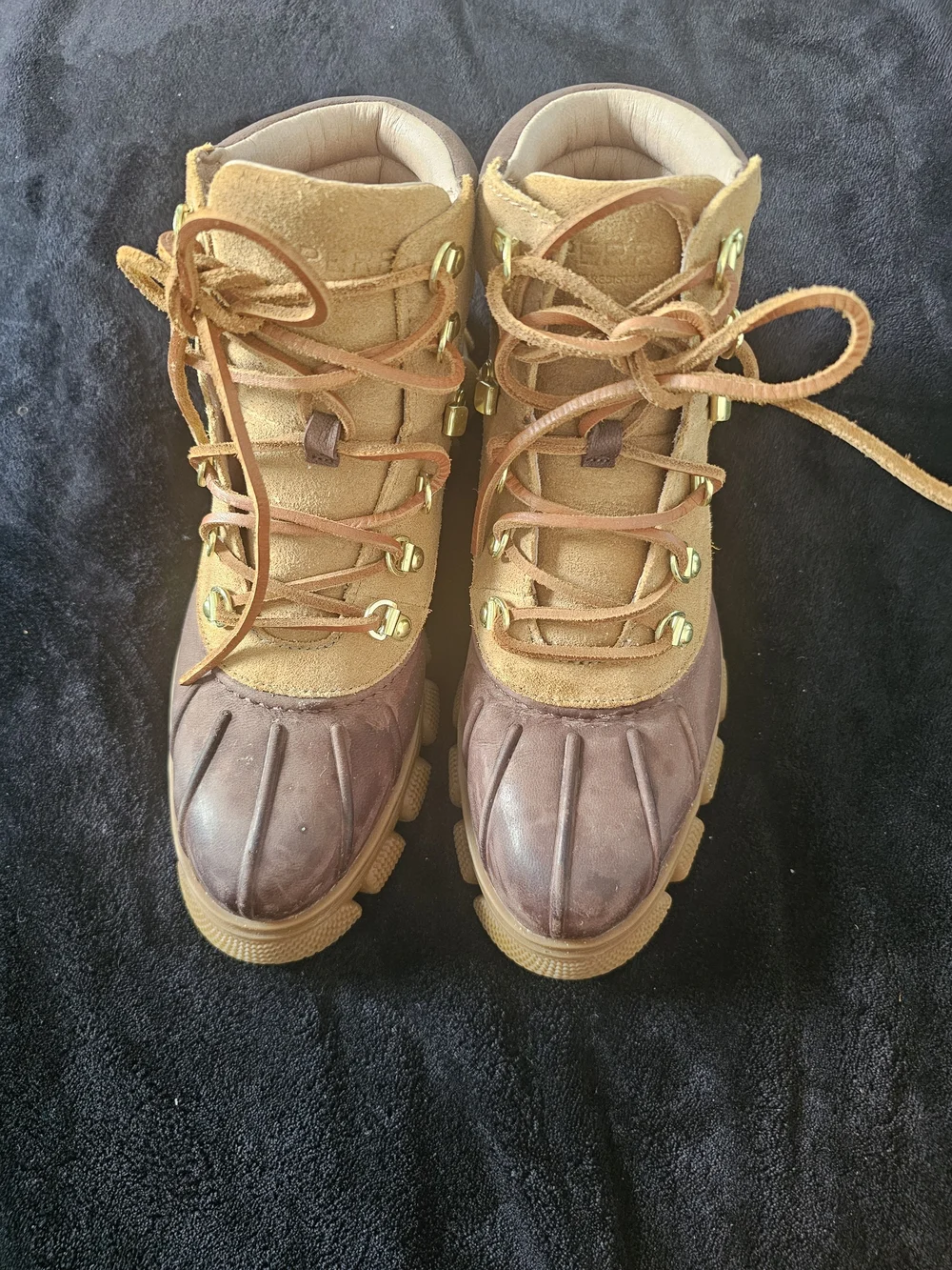 Womens SPERRY  Two-Tone Brown Waterproof Hiking Boots